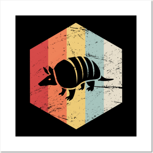 Retro Vintage Armadillo Icon Posters and Art